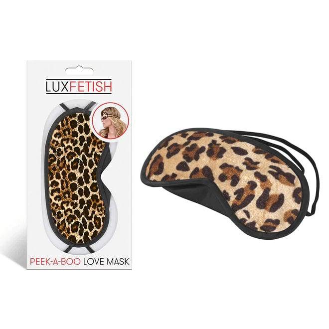 Lux Fetish Peek-A-Boo Love Mask Leopard Print - Adult Outlet