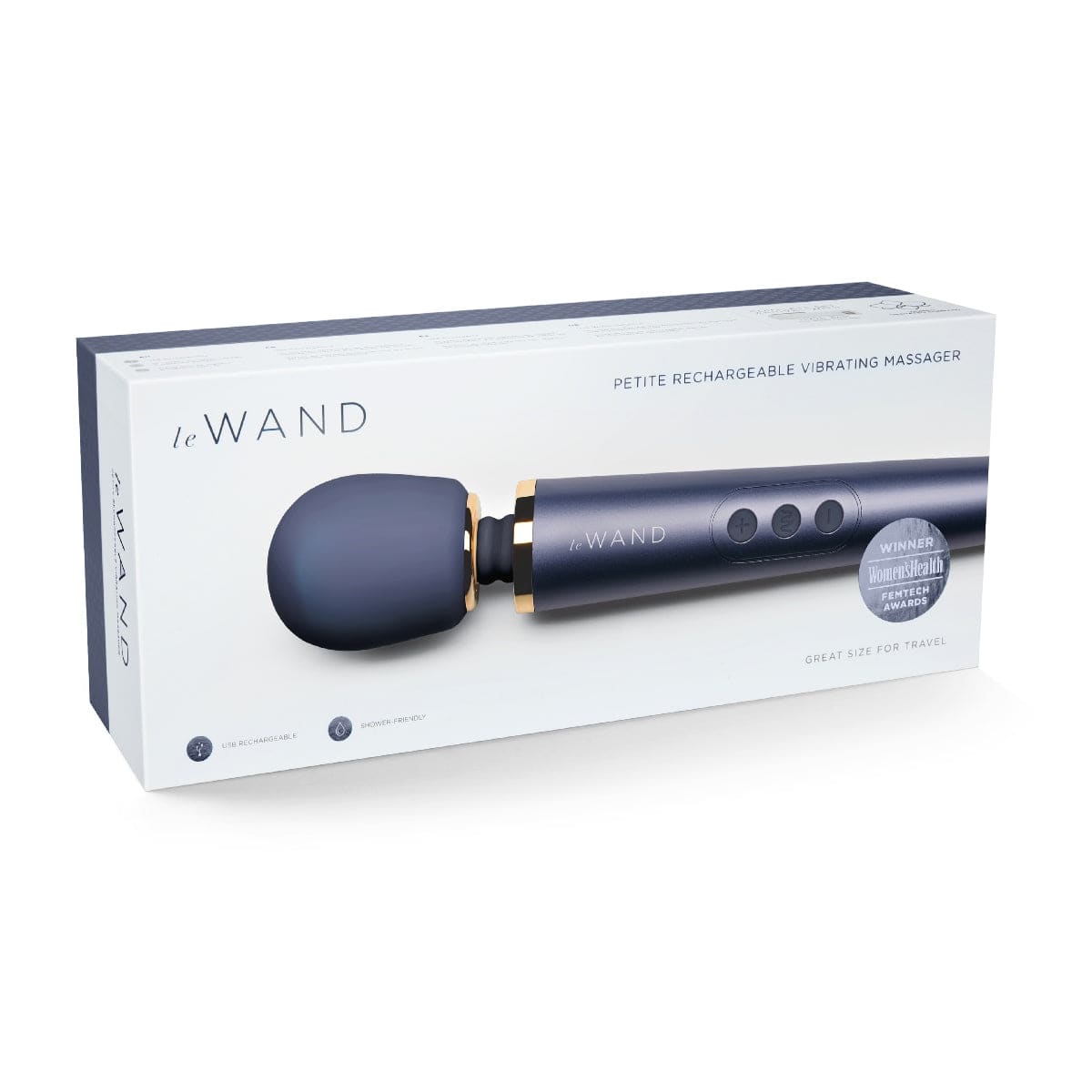 Le Wand Petite Rechargeable Vibrating Massager Navy - Adult Outlet