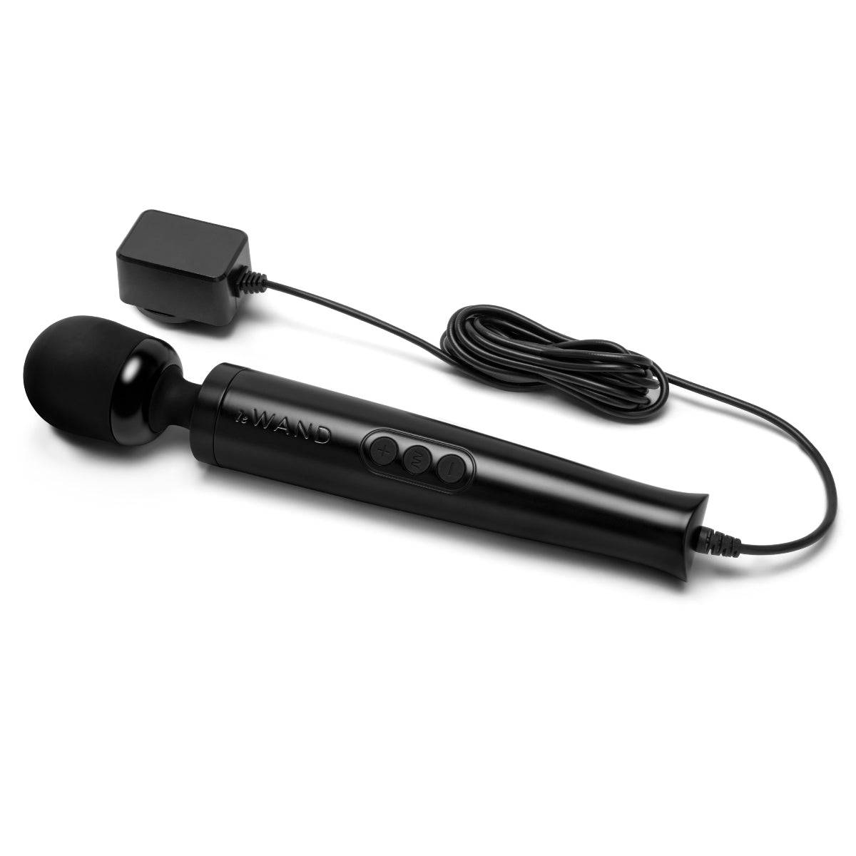 Le Wand Diecast Plug-In Massager Black - Adult Outlet