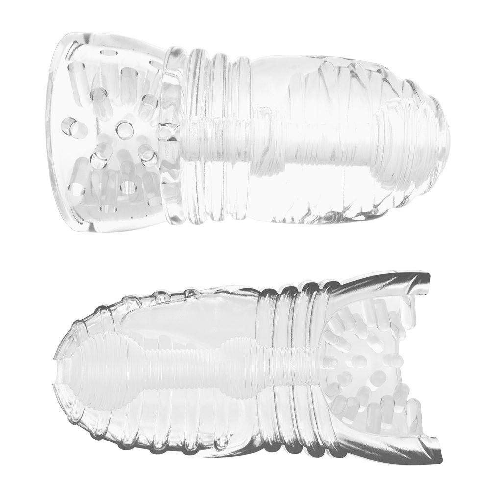 Me You Us Glacier Dual End Stroker Male Masturbator Transparent O - Adult Outlet