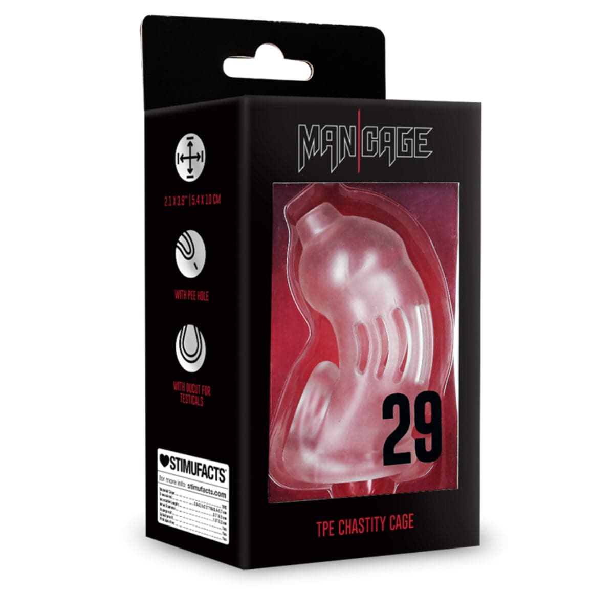 Model 29 TPE Chastity Cage Transparent - Adult Outlet