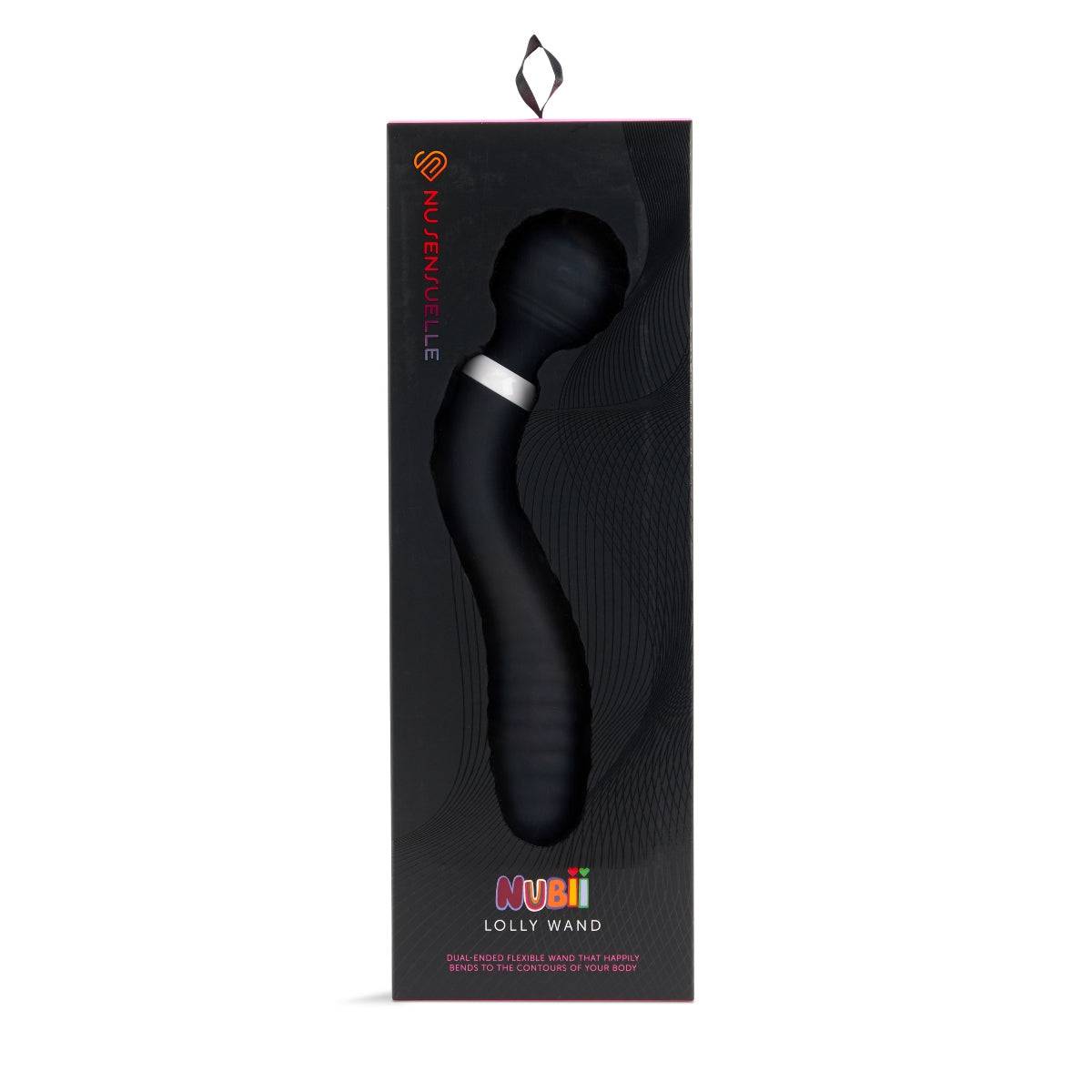 Nu Sensuelle Lolly Double Ended Vibrating Nubii Wand Black - Adult Outlet