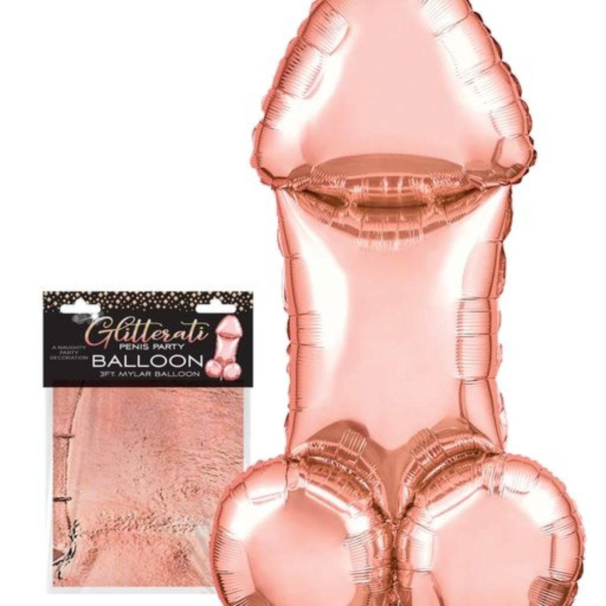 Little Genie Glitterati 3Ft Rose Gold Mylar Balloon - Adult Outlet