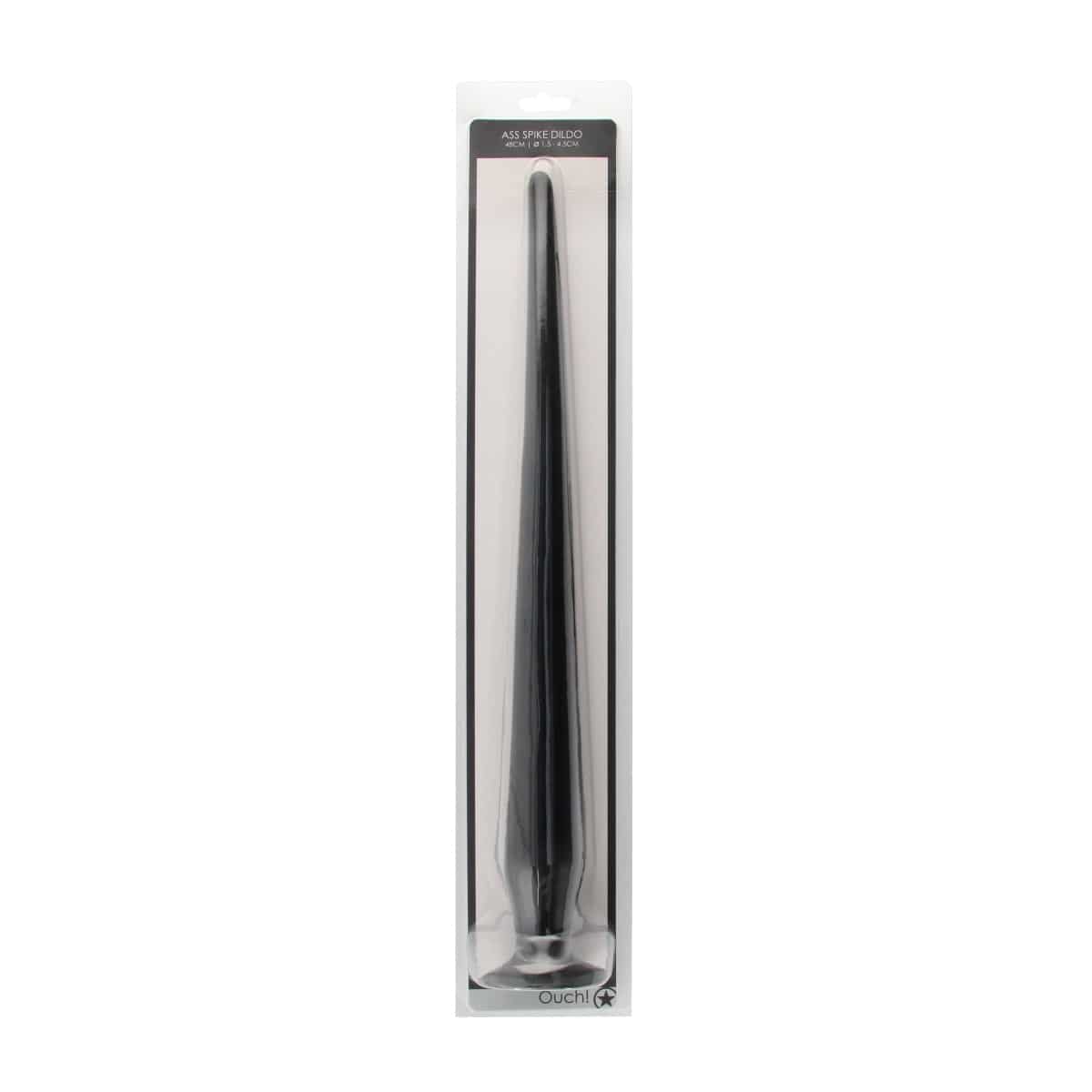 Ouch Ass Spike Dildo 20Inch Black - Adult Outlet