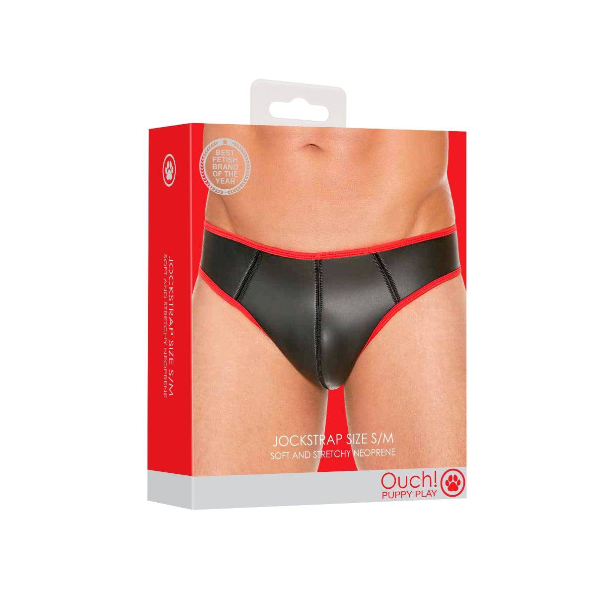 Ouch Neoprene Open Back Jockstrap S/M Red - Adult Outlet