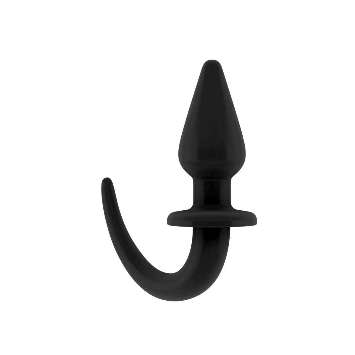 Ouch Flexible Rubber Butt Plug Black - Adult Outlet