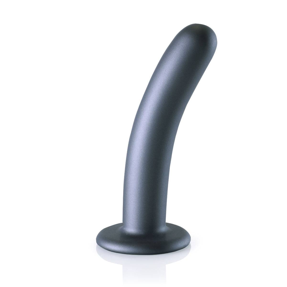 Ouch Smooth Silicone G Spot Dildo 6Inch Metallic Grey - Adult Outlet