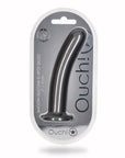 Ouch Smooth Silicone G Spot Dildo 7Inch Metallic Grey - Adult Outlet