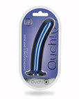 Ouch Smooth Silicone G Spot Dildo 7Inch Metallic Blue - Adult Outlet