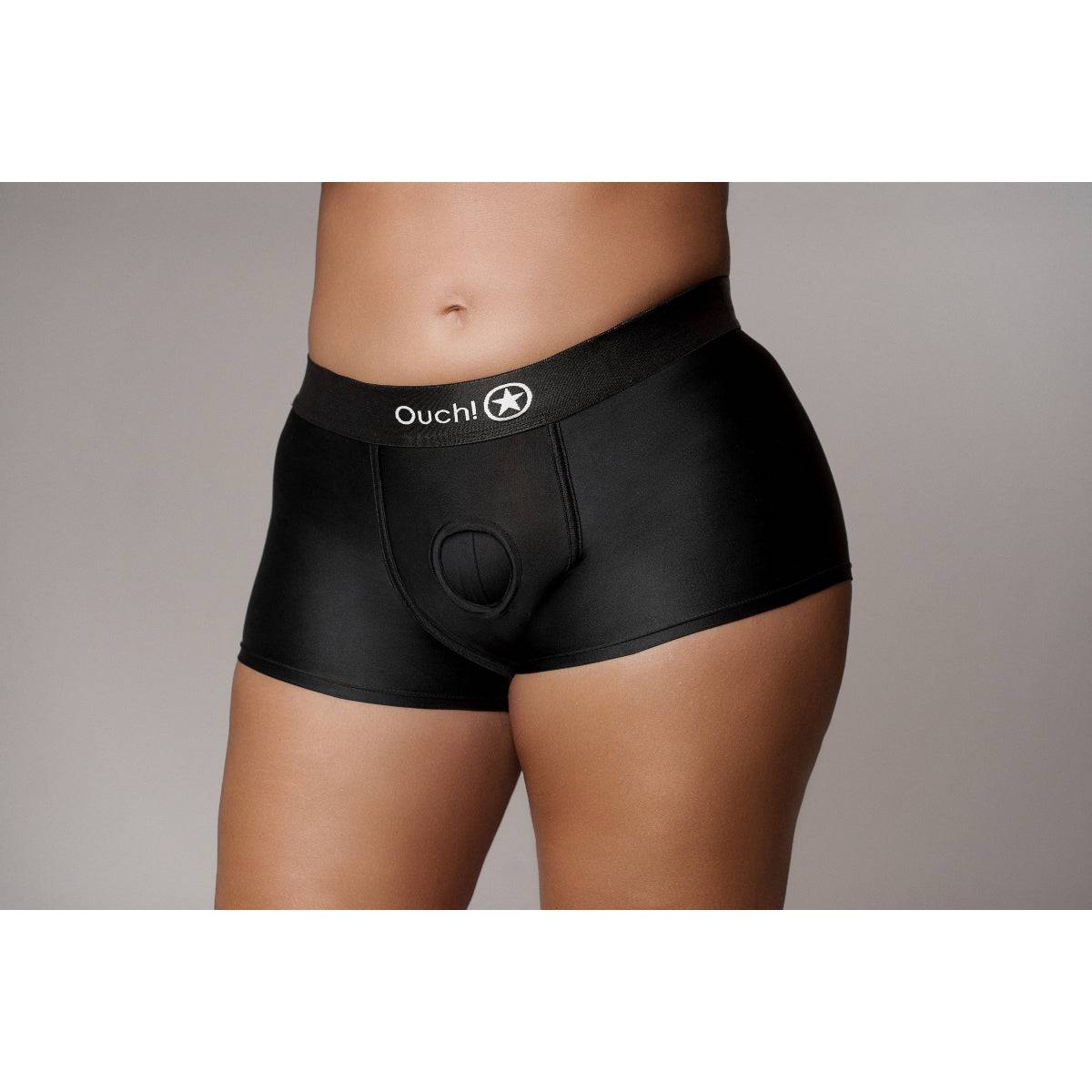 Ouch Vibrating Strap On Boxer Pantie XL.XXL Black - Adult Outlet