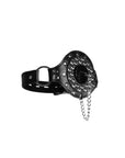 Open Mouth Gag With Plug Stopper Black - Adult Outlet