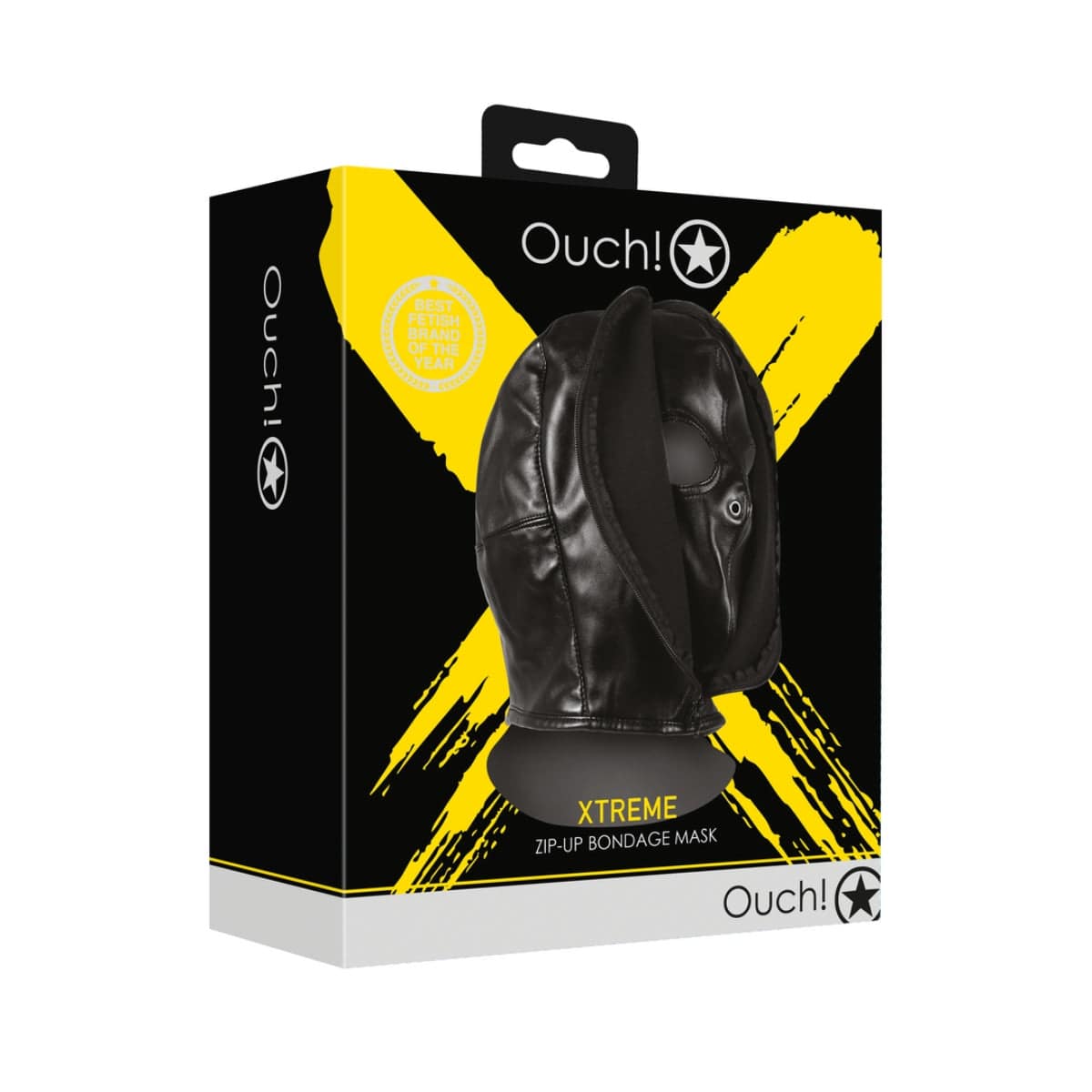 Zipup Bondage Mask Black - Adult Outlet