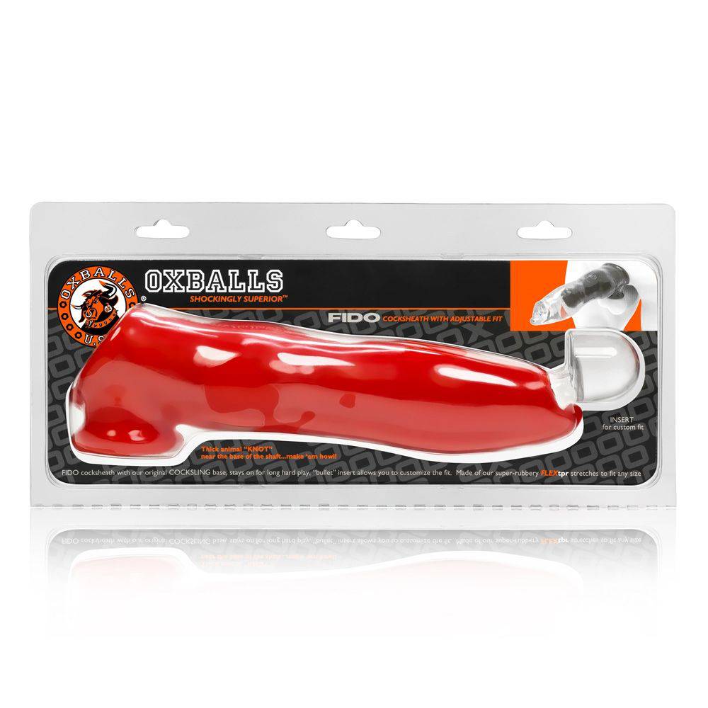 Oxballs Fido Cock Sheath Red - Adult Outlet