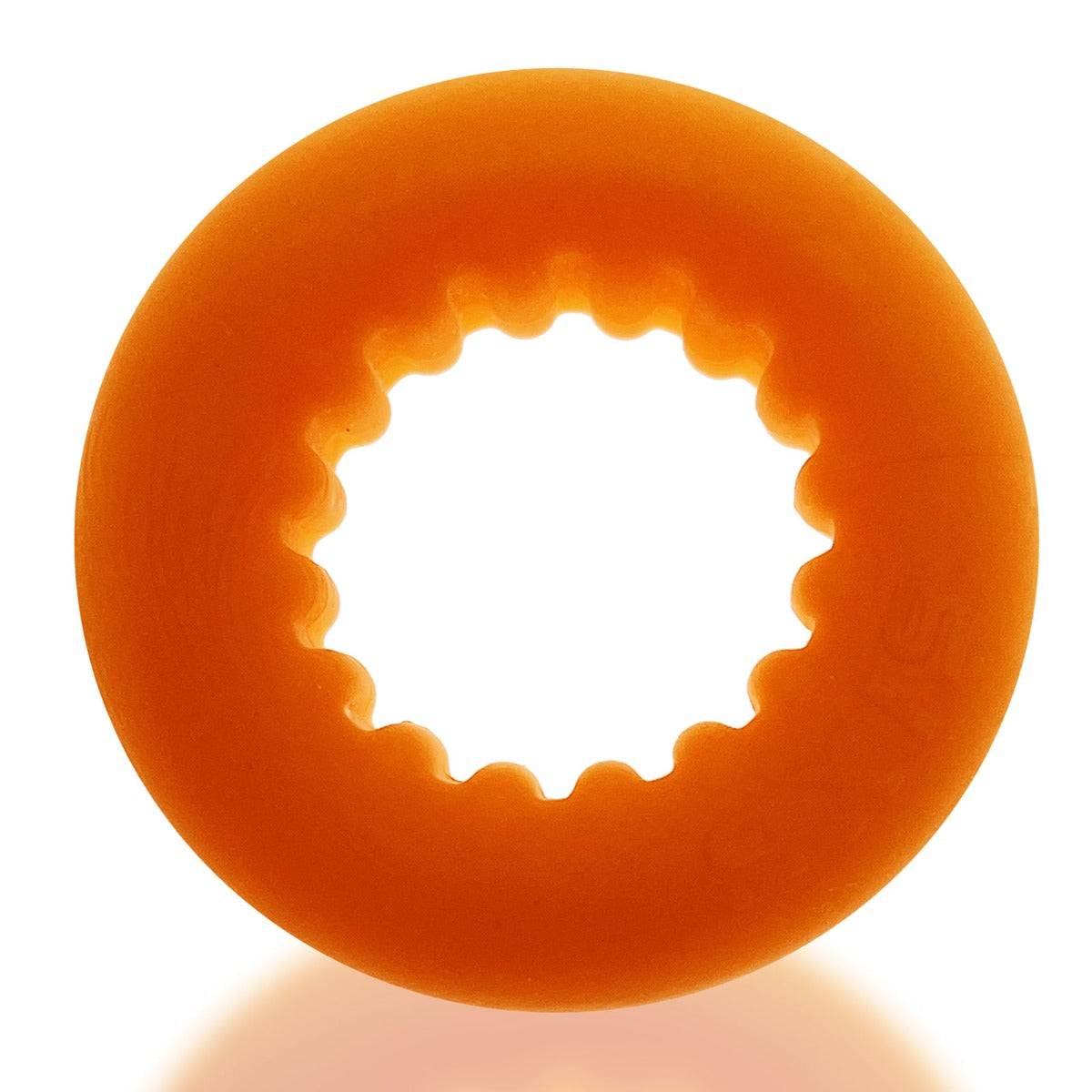 Oxballs Axis Rib Griphold Cockring In Orange Ice - Adult Outlet