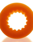 Oxballs Axis Rib Griphold Cockring In Orange Ice - Adult Outlet