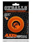 Oxballs Axis Rib Griphold Cockring In Orange Ice - Adult Outlet