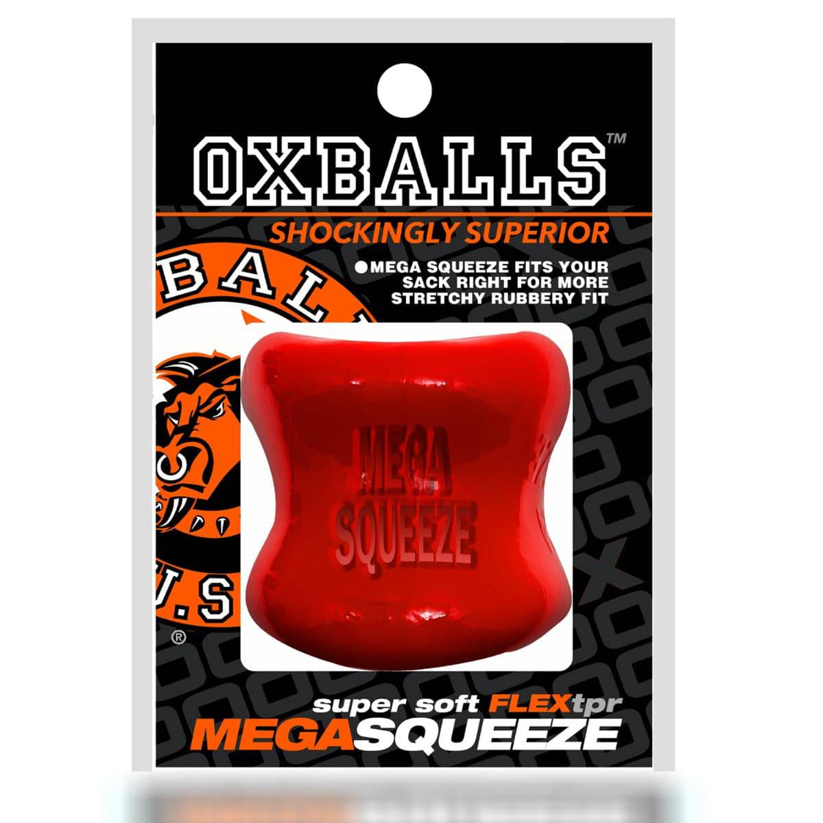 Oxballs Mega Squeeze Ergofit Ballstretcher Red - Adult Outlet