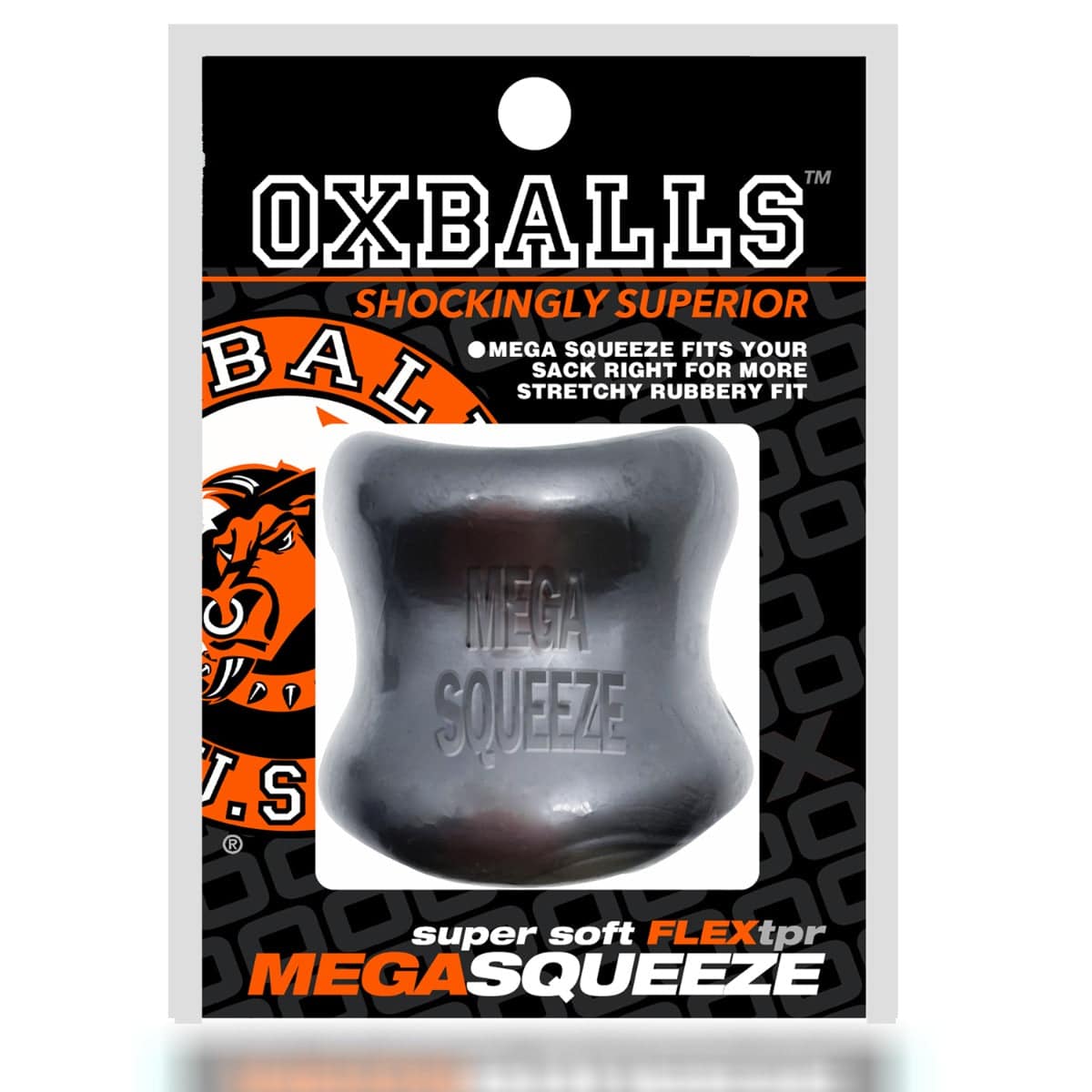 Oxballs Mega Squeeze Ergofit Ballstretcher Steel - Adult Outlet