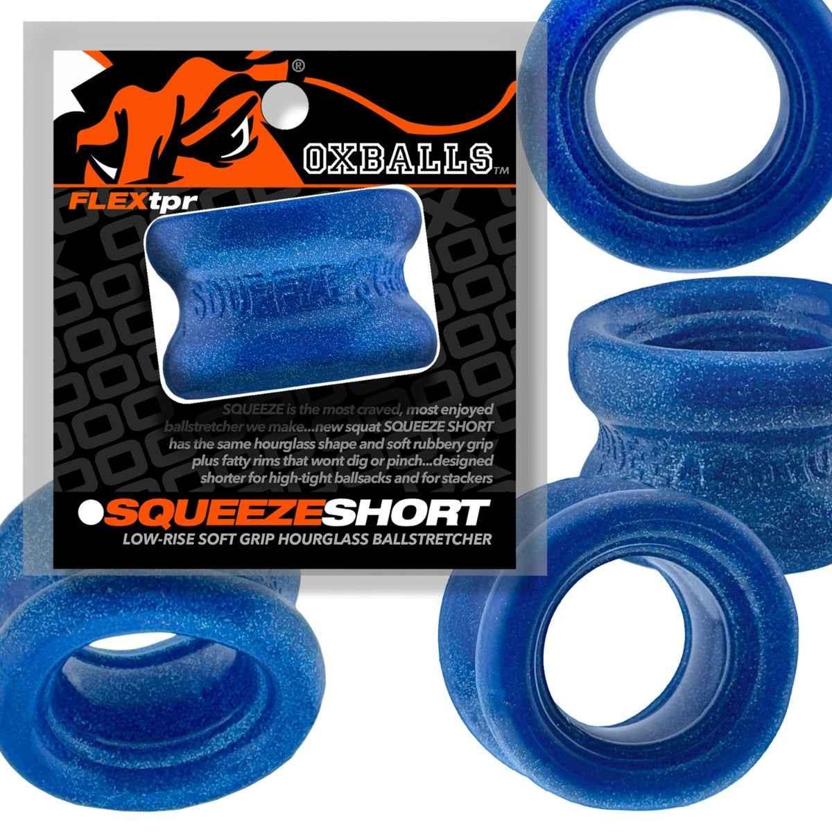 Squeeze Short Ball Stretcher Blue Fire