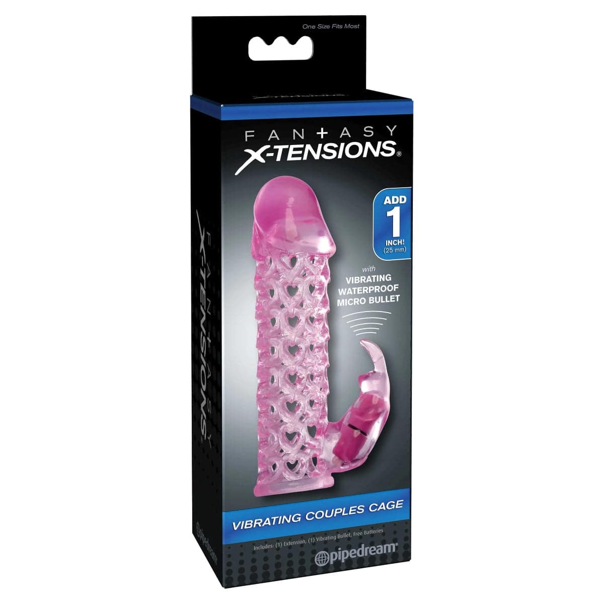 Fantasy X-Tensions Vibrating Couples Cage - Pink - Adult Outlet