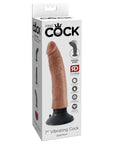 King Cock 7Inch Vibrating Cock - Tan - Adult Outlet