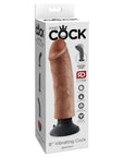 King Cock 8Inch Vibrating Cock - Tan - Adult Outlet