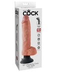 King Cock 10Inch Vibrating Cock With Balls - Light - Adult Outlet