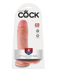 King Cock 8Inch Cock With Balls - Light - Adult Outlet