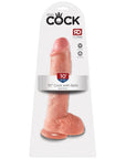 King Cock 10Inch Cock With Balls - Light - Adult Outlet