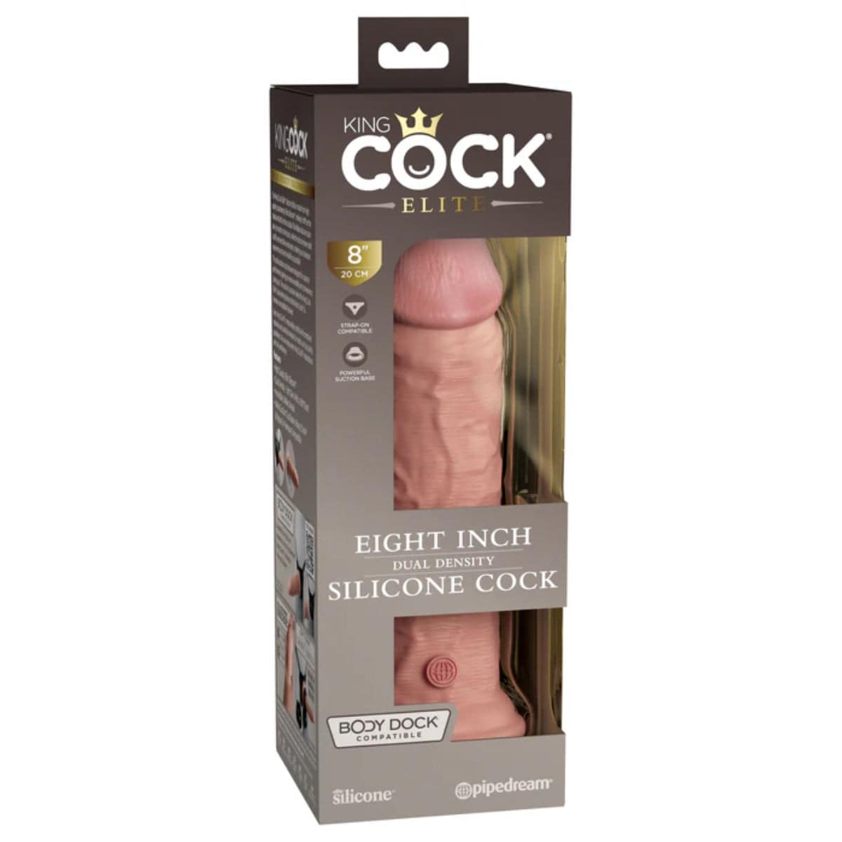 King Cock Elite 8Inch Silicone Dual Density Cock - Light - Adult Outlet