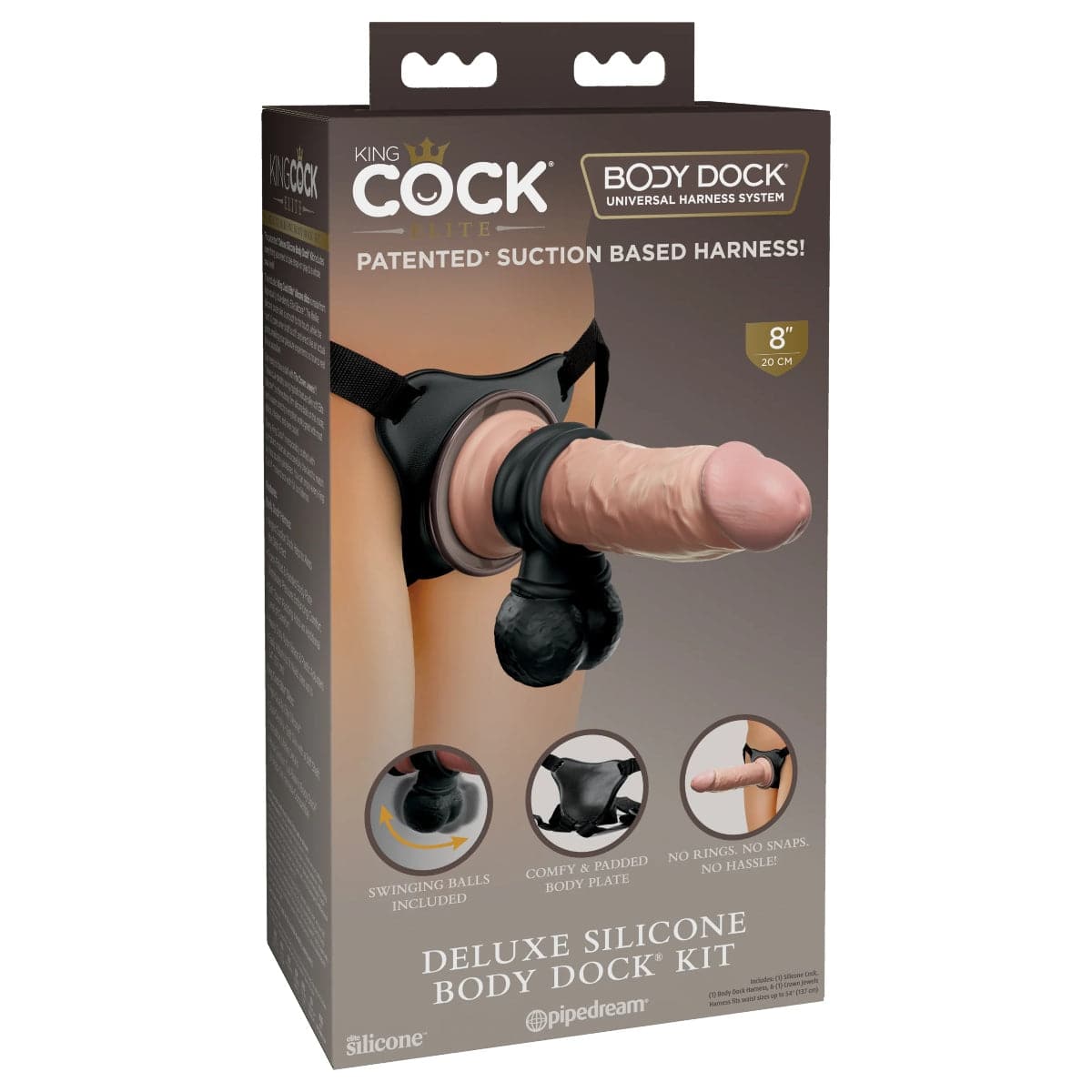 King Cock Elite Deluxe Silicone Body Dock Kit - Adult Outlet