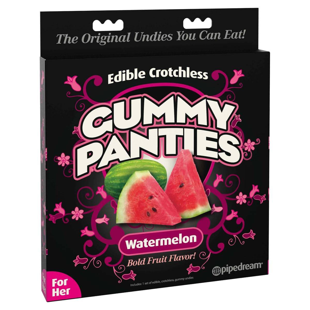 Edible Crotchless Gummy Panties - Watermelon - Adult Outlet