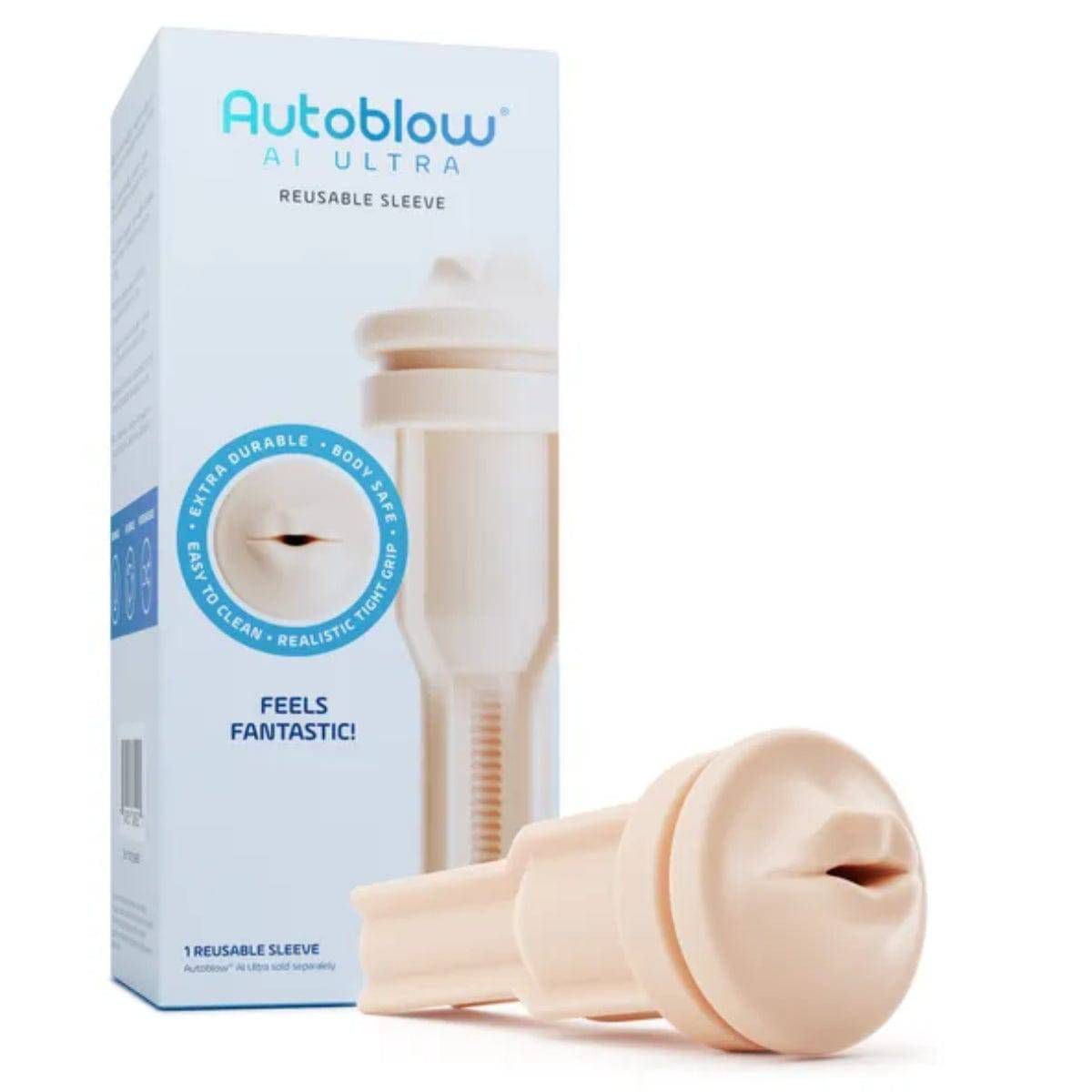 Autoblow Ai Ultra Mouth Sleeve - Vanilla - Adult Outlet