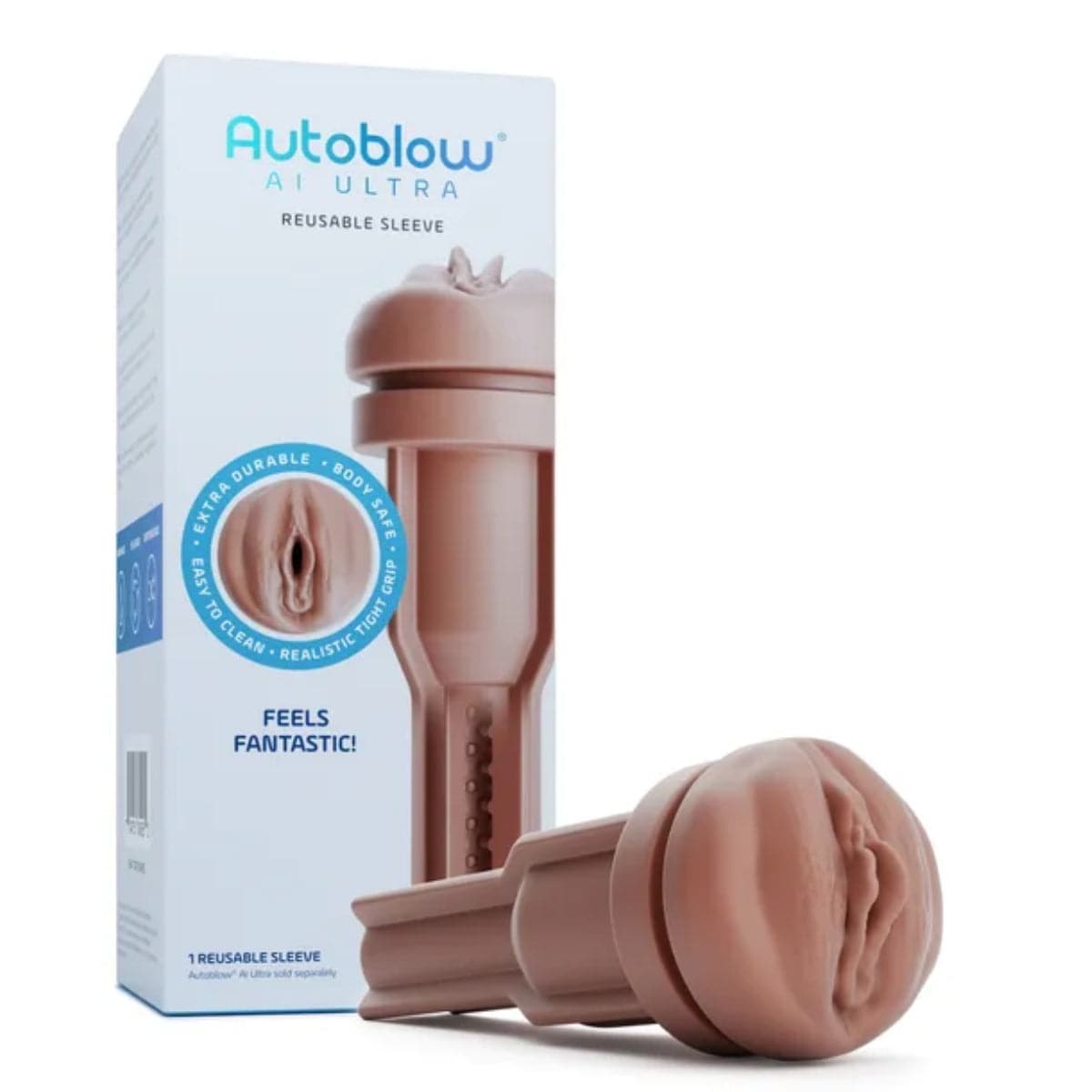 Autoblow Ai Ultra Vagina Sleeve - Chocolate - Adult Outlet