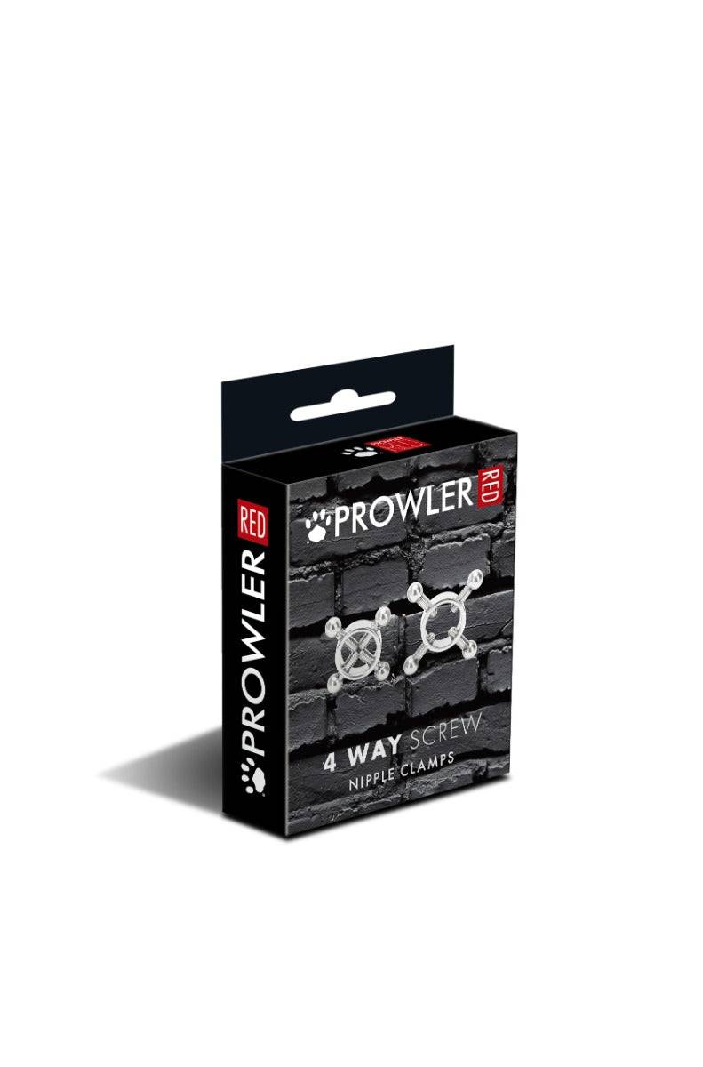 Prowler Red 4 Way Screw Nipple Clamp - Adult Outlet