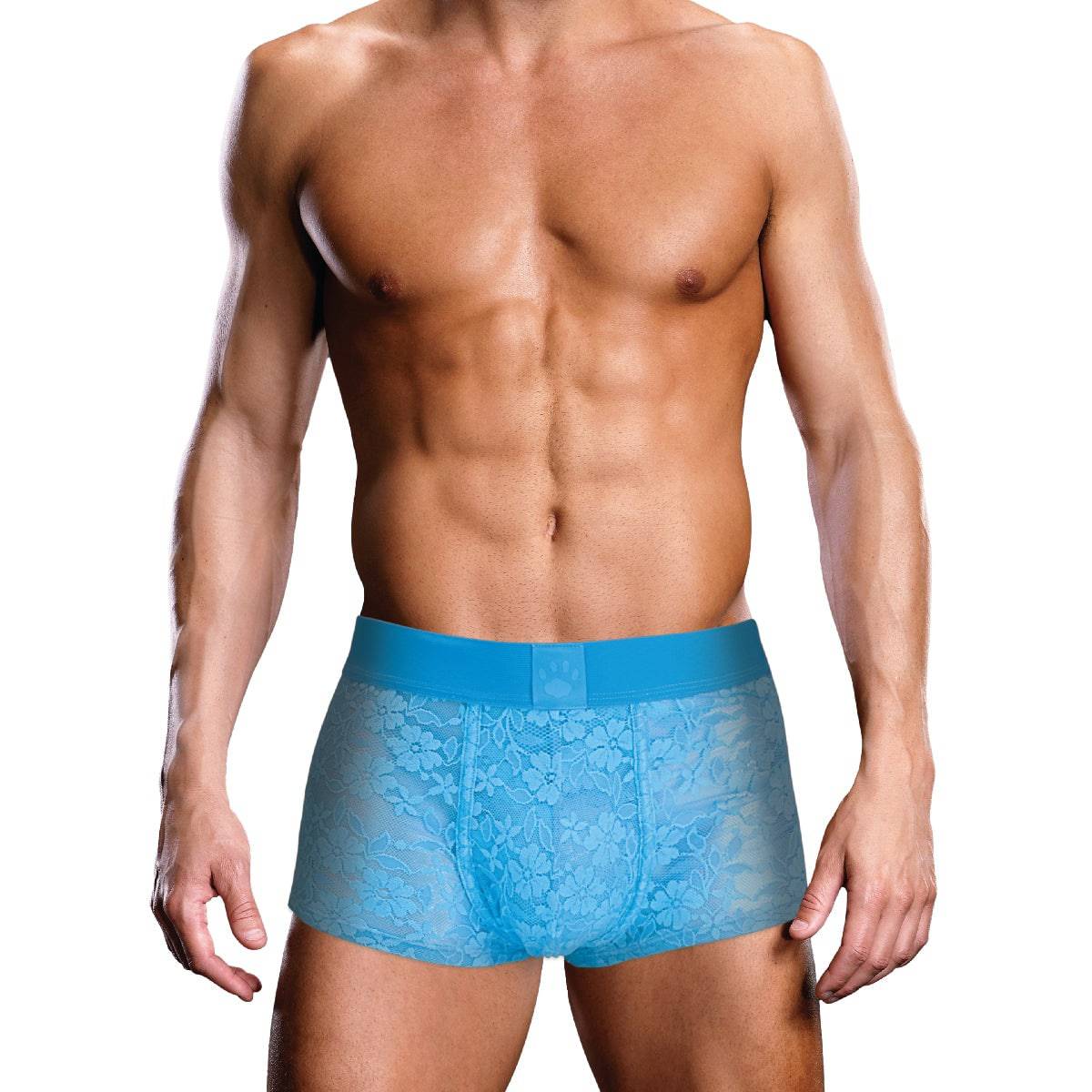 Prowler Neon Blue Lace Trunk Large - Adult Outlet