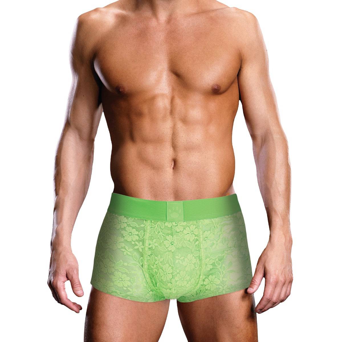 Prowler Neon Green Lace Trunk Small - Adult Outlet
