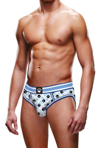 Prowler Blue Paw Open Brief Medium - Adult Outlet