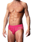 Prowler Pink Lace Open Back Brief Medium Apparel for Men Prowler