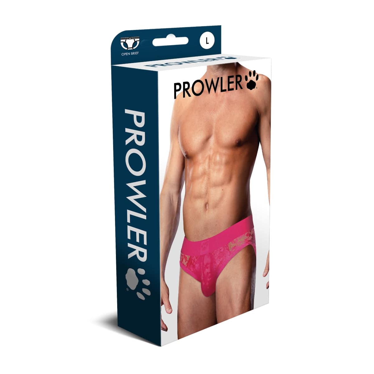 Prowler Pink Lace Open Back Brief Large - Adult Outlet