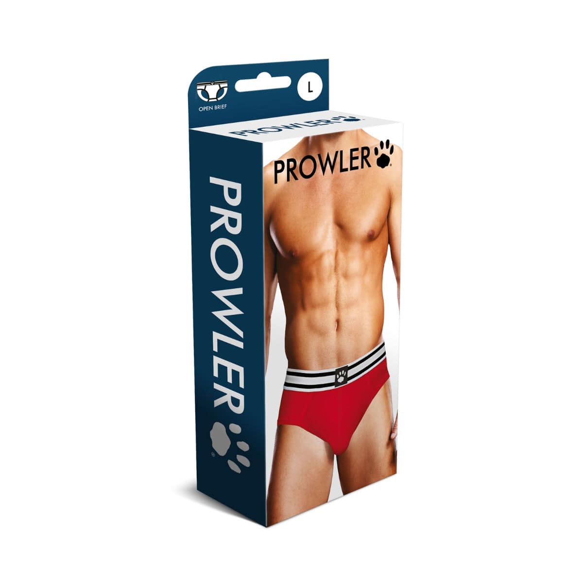 Prowler Red White Open Brief M - Adult Outlet