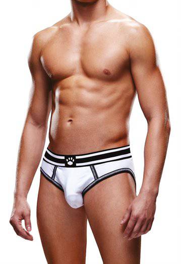 Prowler White/Black Open Brief Large - Adult Outlet