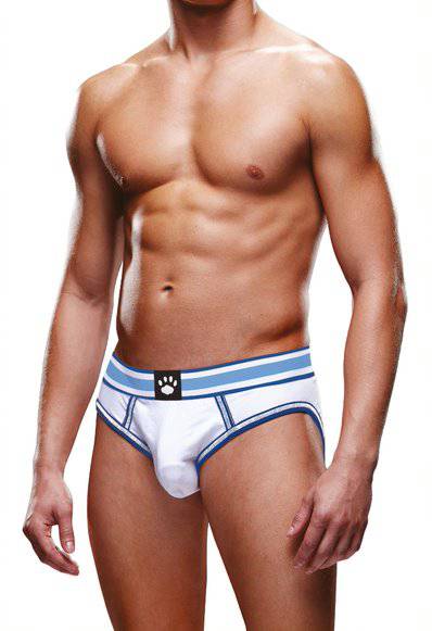 Prowler White/Blue Open Brief XSmall - Adult Outlet