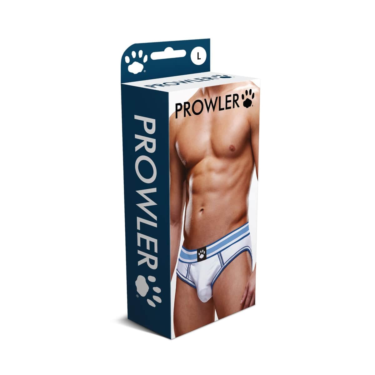 Prowler White/Blue Open Brief XSmall - Adult Outlet