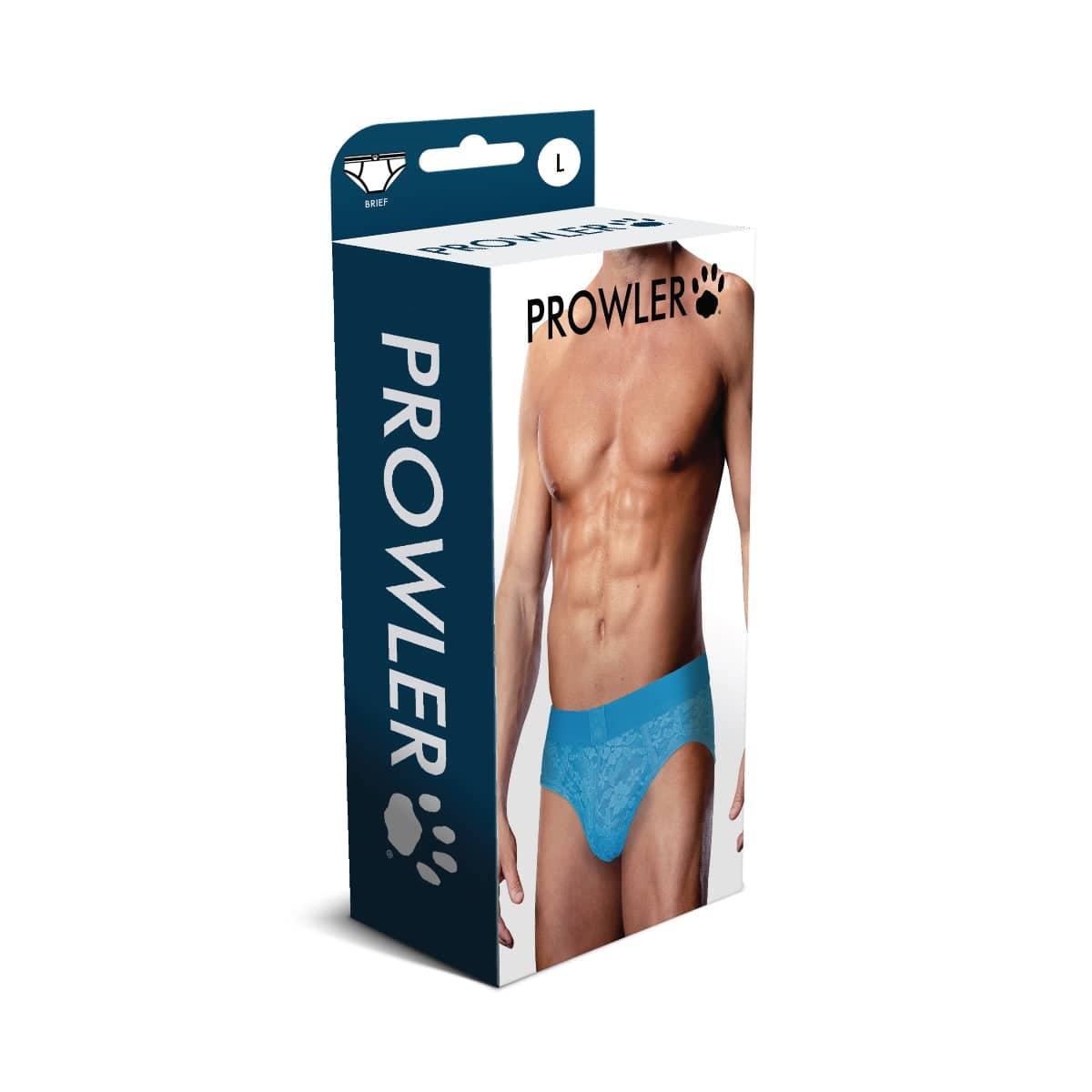 Prowler Neon Blue Lace Brief Large - Adult Outlet