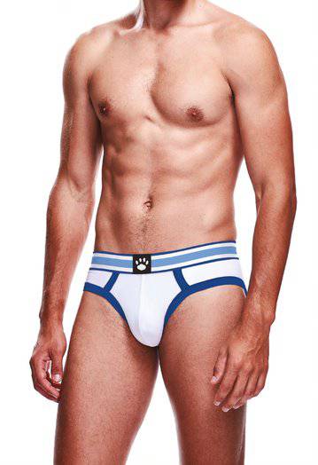 Prowler White/Blue Brief Large - Adult Outlet