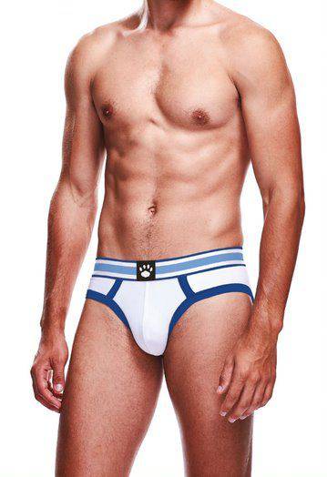 Prowler White/Blue Brief XSmall - Adult Outlet