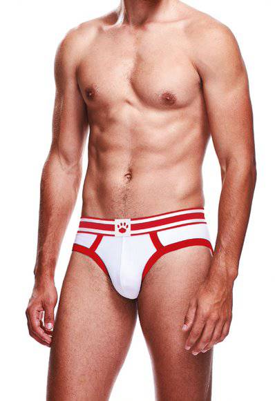 Prowler White/Red Brief Medium - Adult Outlet