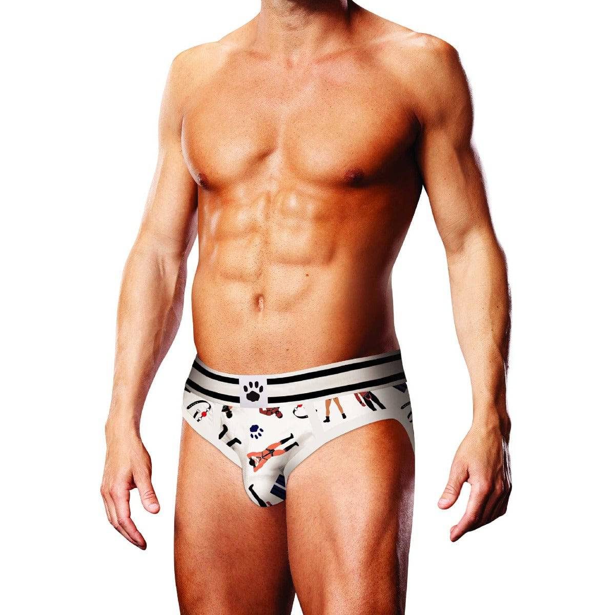 Prowler Leather Pride Brief Large - Adult Outlet