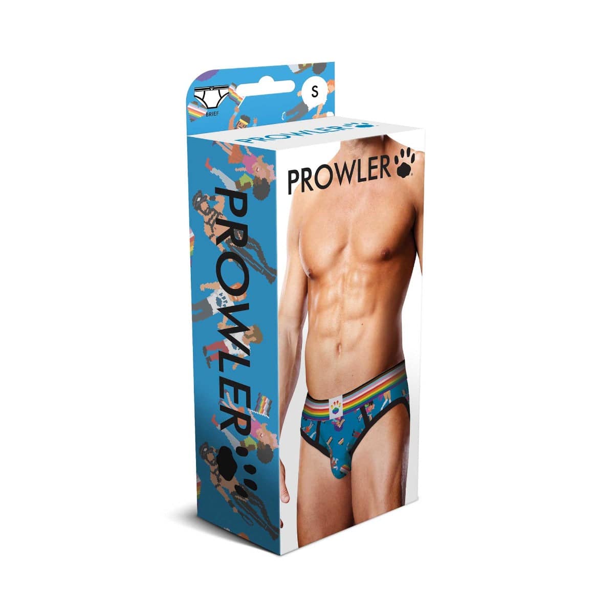 Prowler Pixel Art - Gay Pride Collection Brief Small - Adult Outlet